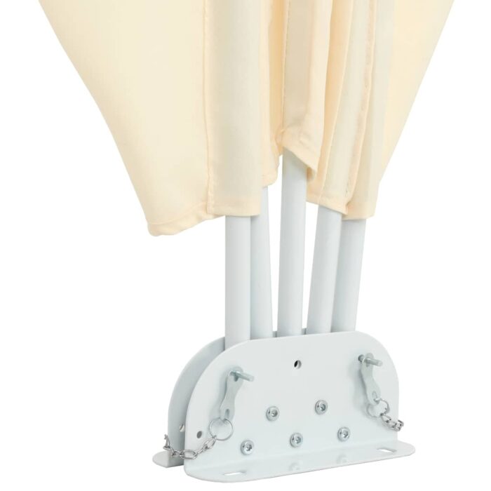 Auvent latéral pliable de terrasse Crème 400 x 200 cm – Image 6