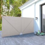 Auvent latéral pliable de terrasse Crème 400 x 200 cm