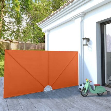 Auvent latéral pliable de terrasse Terre cuite 300 x 150 cm