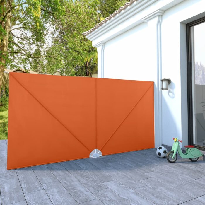 Auvent latéral pliable de terrasse Terre cuite 400 x 200 cm – Image 1