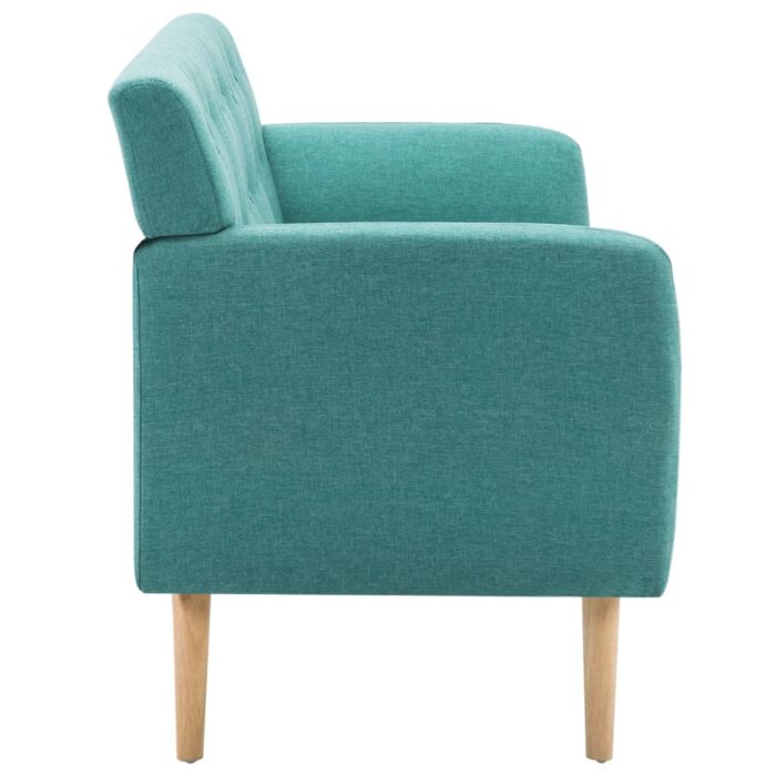 Canapé à 3 places revêtement en tissu 172x70x82 cm vert – Image 3