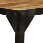 Table basse Bois massif de manguier brut et acier 110 cm – Image 4
