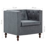 Fauteuil gris tissu – Image 7