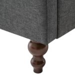 Fauteuil gris foncé tissu – Image 6