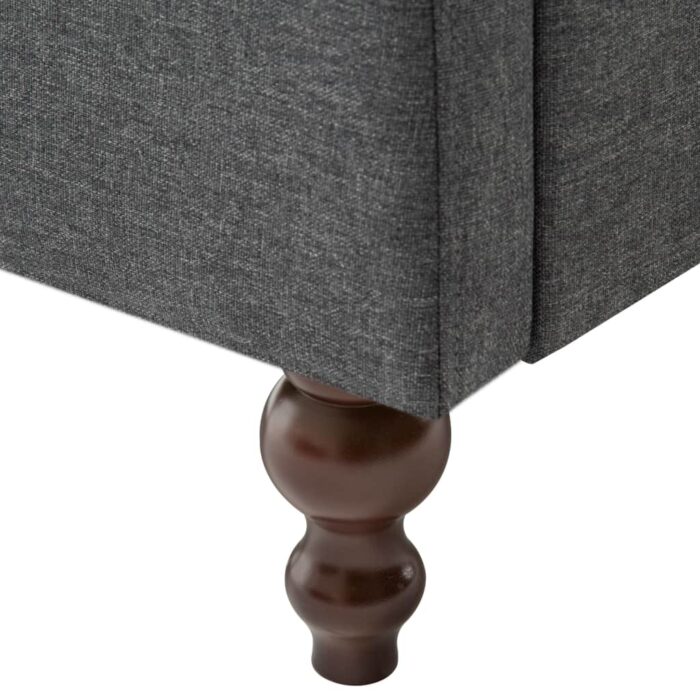 Fauteuil gris foncé tissu – Image 6