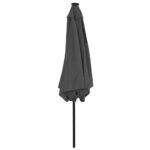 Parasol d'extérieur avec LED et mât en acier 300 cm Anthracite – Image 4