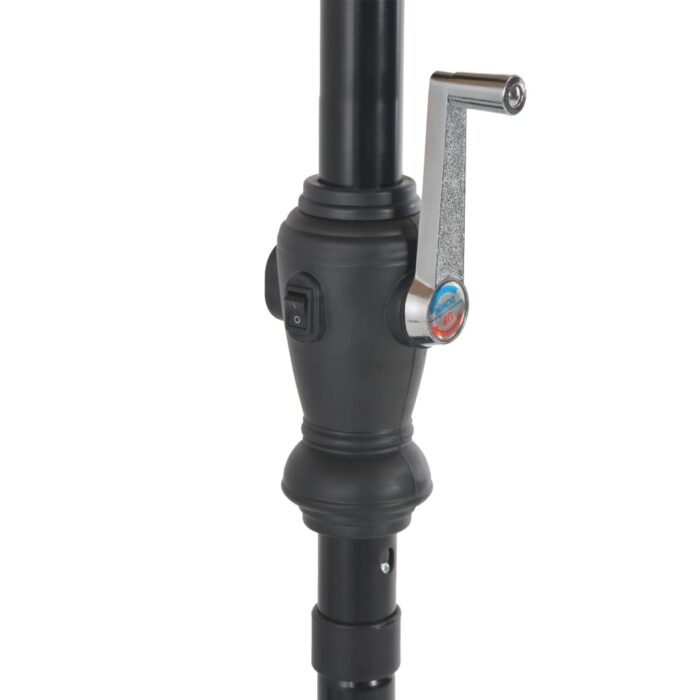 Parasol d'extérieur avec LED et mât en acier 300 cm Anthracite – Image 5