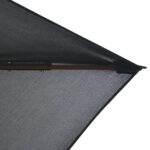 Parasol d'extérieur avec mât en bois 200x300 cm anthracite – Image 5