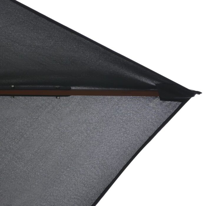 Parasol d'extérieur avec mât en bois 200x300 cm anthracite – Image 5