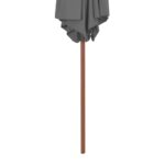 Parasol d'extérieur avec mât en bois 270 cm Anthracite – Image 4