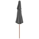 Parasol à deux étages avec mât en bois 270 cm anthracite – Image 4