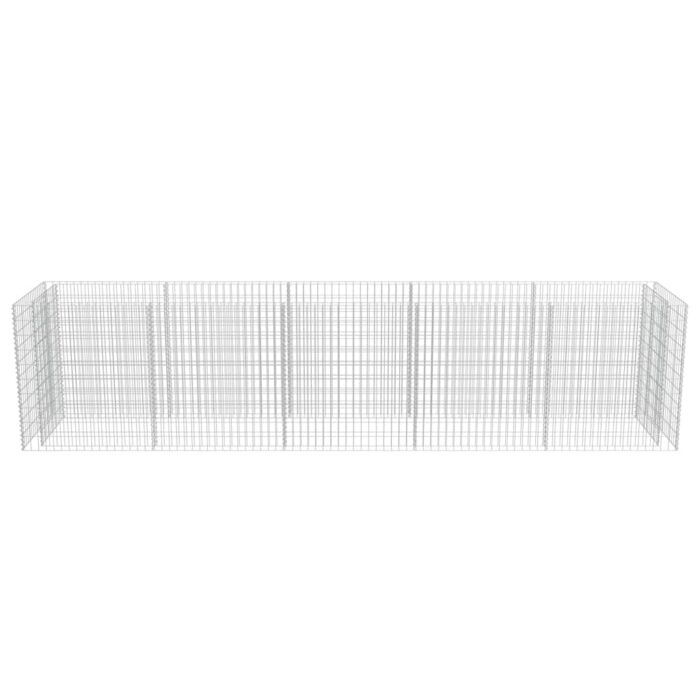 Lit surélevé à gabion Acier galvanisé 450x90x100 cm – Image 3