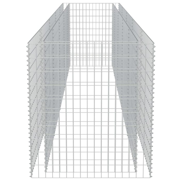 Lit surélevé à gabion Acier galvanisé 450x90x100 cm – Image 4
