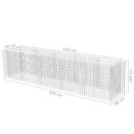Lit surélevé à gabion Acier galvanisé 450x90x100 cm – Image 6