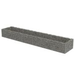 Lit surélevé à gabion Acier galvanisé 450x90x50 cm – Image 2