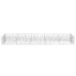 Lit surélevé à gabion Acier galvanisé 450x90x50 cm – Image 3