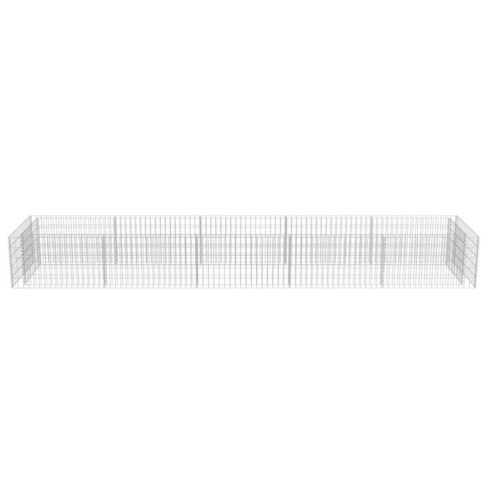 Lit surélevé à gabion Acier galvanisé 450x90x50 cm – Image 3