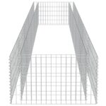Lit surélevé à gabion Acier galvanisé 450x90x50 cm – Image 4