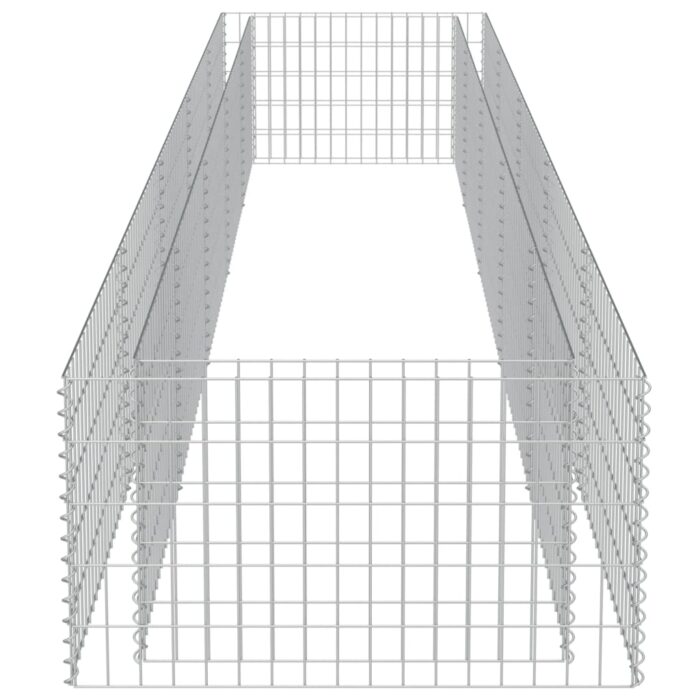 Lit surélevé à gabion Acier galvanisé 450x90x50 cm – Image 4