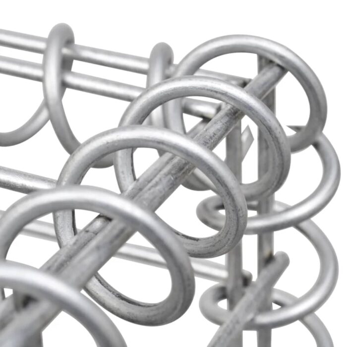 Lit surélevé à gabion Acier galvanisé 450x90x50 cm – Image 5
