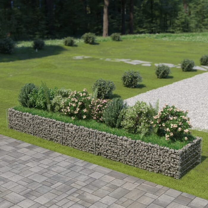 VXL8718475698180_m_en_hd_1.jpg Lit surélevé à gabion Acier galvanisé 450x90x50 cm – Image 1