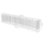 Lit surélevé à gabion Acier galvanisé 540x90x100 cm – Image 6
