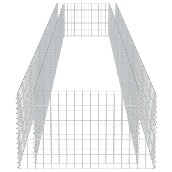 Lit surélevé à gabion Acier galvanisé 540x90x50 cm – Image 4