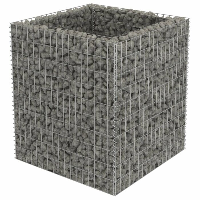Lit surélevé à gabion Acier galvanisé 90x90x100 cm – Image 2