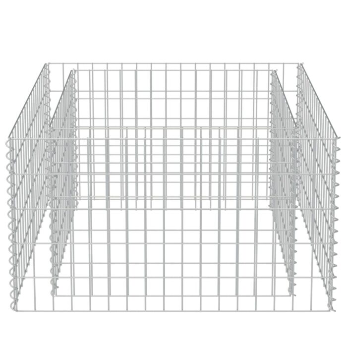 Lit surélevé à gabion Acier galvanisé 90x90x50 cm – Image 3