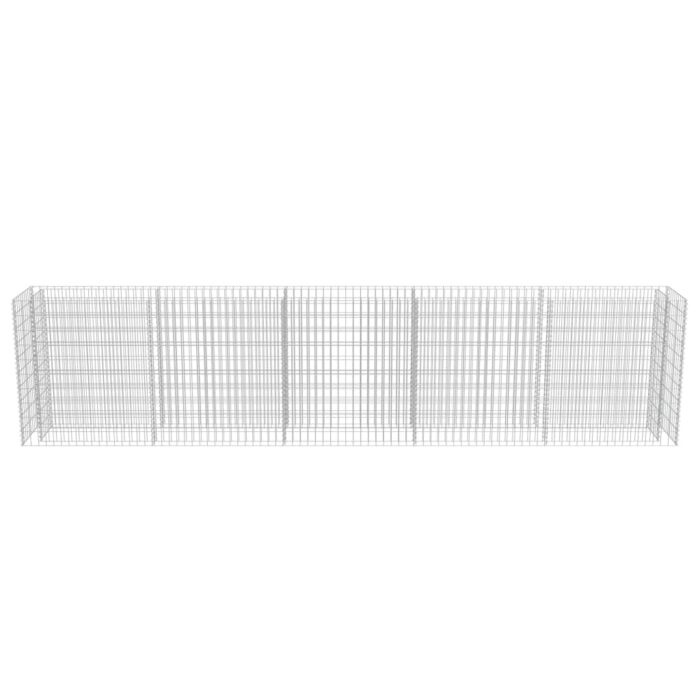 Lit surélevé à gabion Acier galvanisé 450x50x100 cm – Image 3