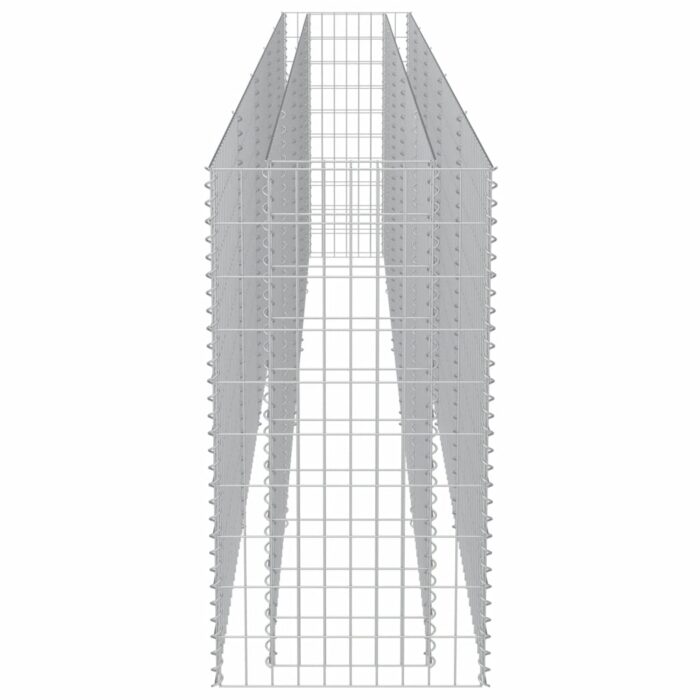 Lit surélevé à gabion Acier galvanisé 450x50x100 cm – Image 4