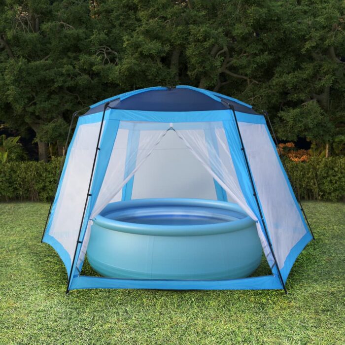Tente de piscine Tissu 660x580x250 cm Bleu – Image 1