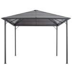 Tonnelle avec toit Aluminium 3x3 m Anthracite – Image 2