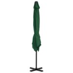 Parasol de jardin en porte-à-faux et poteau en aluminium vert – Image 3
