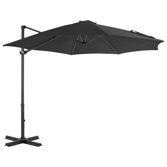 Parasol de jardin en porte-à-faux et poteau en aluminium – Image 1
