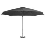 Parasol de jardin en porte-à-faux et poteau en aluminium – Image 2