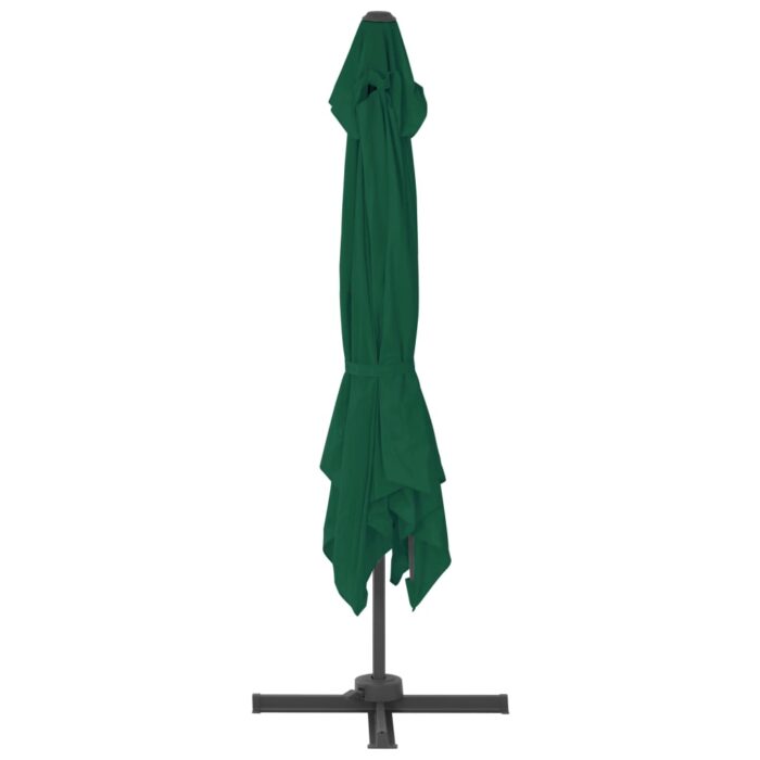 Parasol de jardin en porte-à-faux et poteau en aluminium vert – Image 4