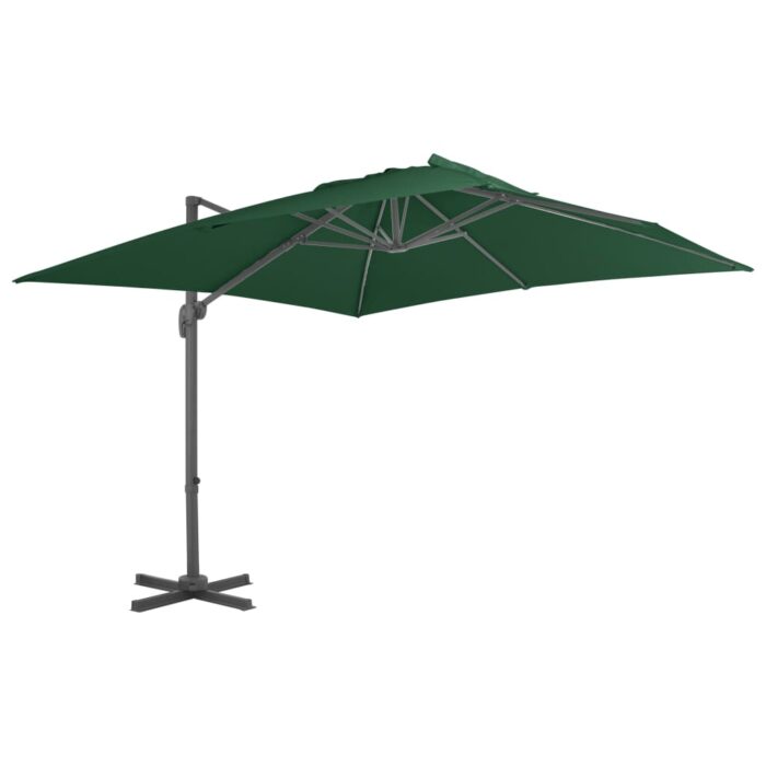 VXL8718475701163_a_en_hd_1.jpg Parasol de jardin en porte-à-faux et poteau en aluminium vert – Image 1