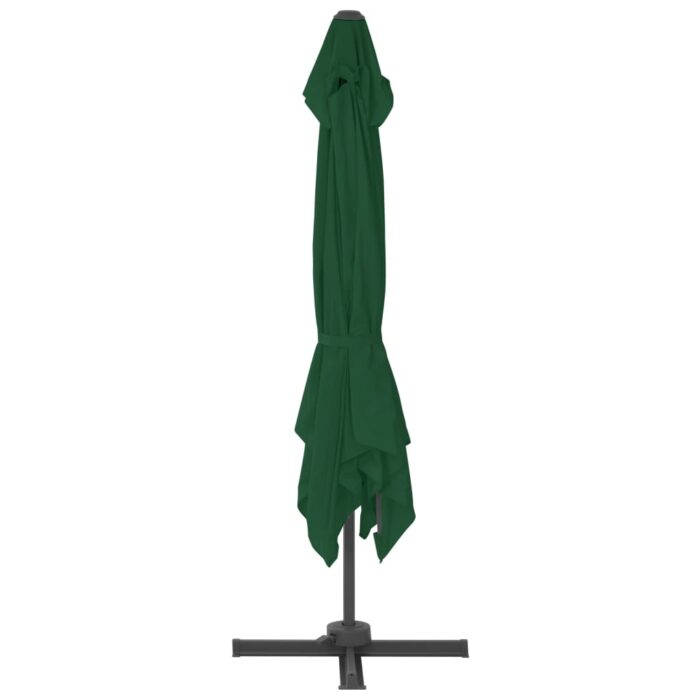 Parasol de jardin en porte-à-faux et poteau en aluminium vert – Image 4