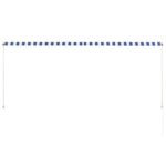 Auvent rétractable 300x150 cm Bleu et blanc – Image 4