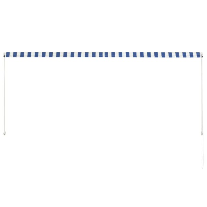 Auvent rétractable 300x150 cm Bleu et blanc – Image 4