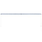 Auvent rétractable 400x150 cm Bleu et blanc – Image 4