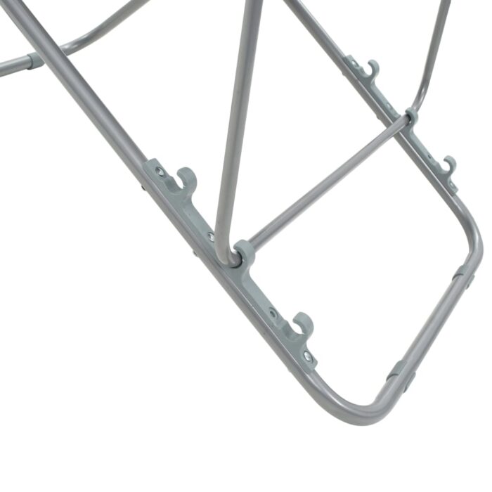 Chaises de plage pliables lot de 2 Acier et tissu oxford Bleu – Image 8