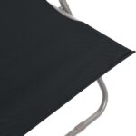 Chaises de plage pliables lot de 2 Acier et tissu oxford Noir – Image 7