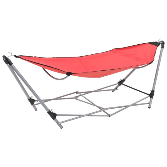 Hamac avec support pliable Rouge – Image 1