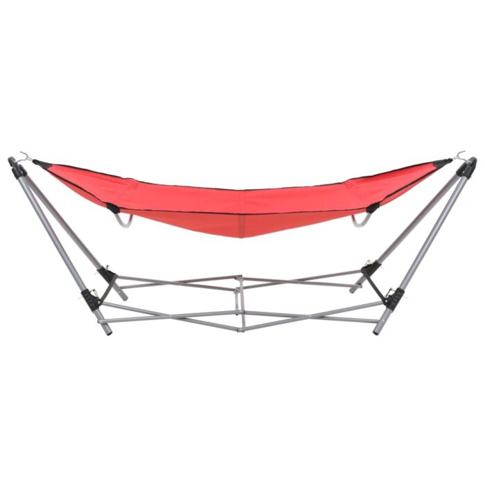 Hamac avec support pliable Rouge – Image 2