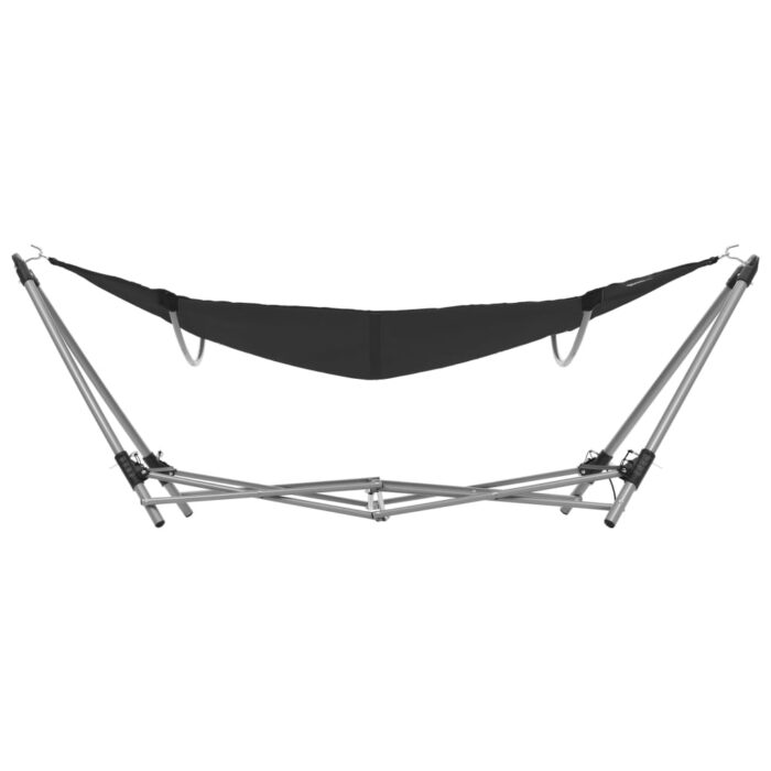 Hamac avec support pliable Noir – Image 3