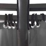 Belvédère avec rideaux Rond 3,5 x 2,7 m Anthracite – Image 3