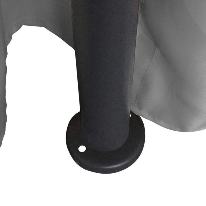 Belvédère avec rideaux Rond 3,5 x 2,7 m Anthracite – Image 4