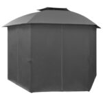 Chapiteau tente de jardin avec rideaux Hexagonal 360 x 265 cm – Image 3